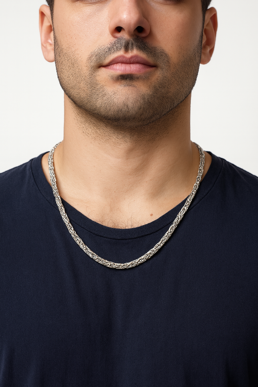 Byzantine Silver Necklace – 2.5 mm