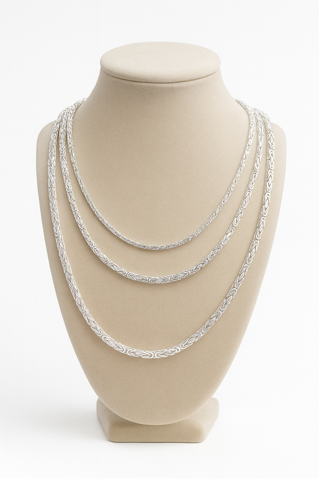 Byzantine Silver Necklace – 2.5 mm